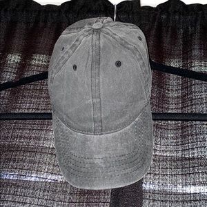 Washed out gray baseball hat